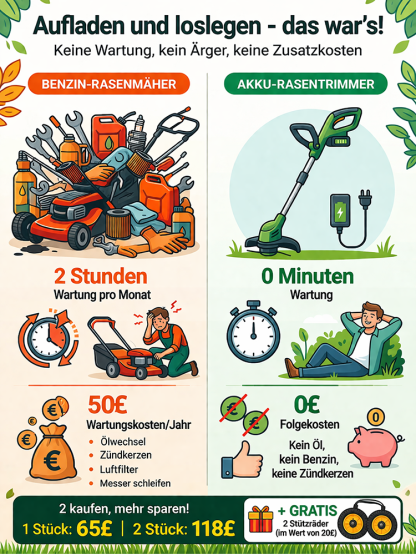 Garden Master 4-in-1 Cordless Trimmer | 48V Battery 🔋 Ultra-Lightweight ⚡ 600W Power 🌿 No Noise 🔇