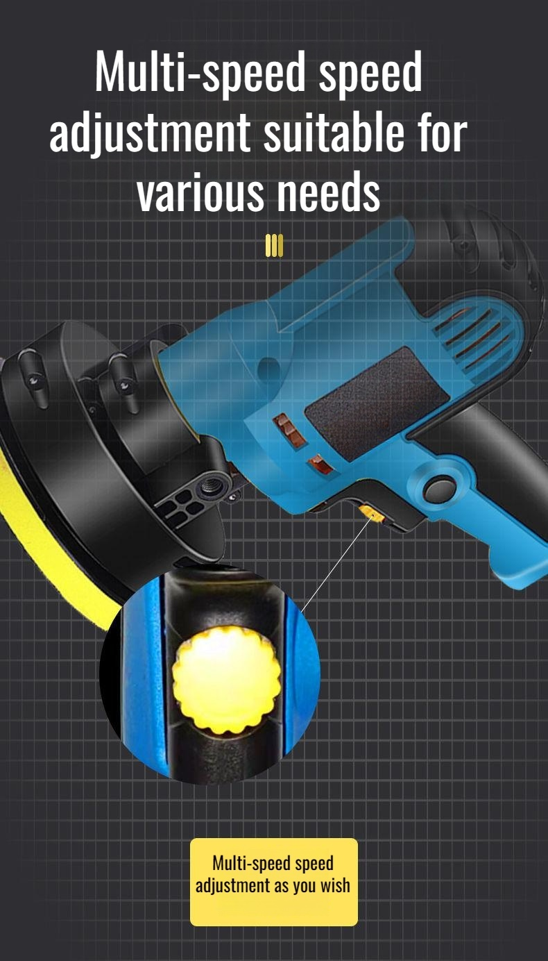 Car surface restoration with small waxing machine