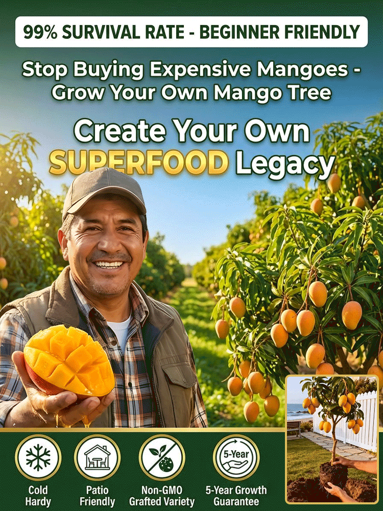 🥭 Cold Hardy Dwarf Mango Tree - 99% Survival Rate - Year 1 Harvest - Grow Anywhere in UK 🏠