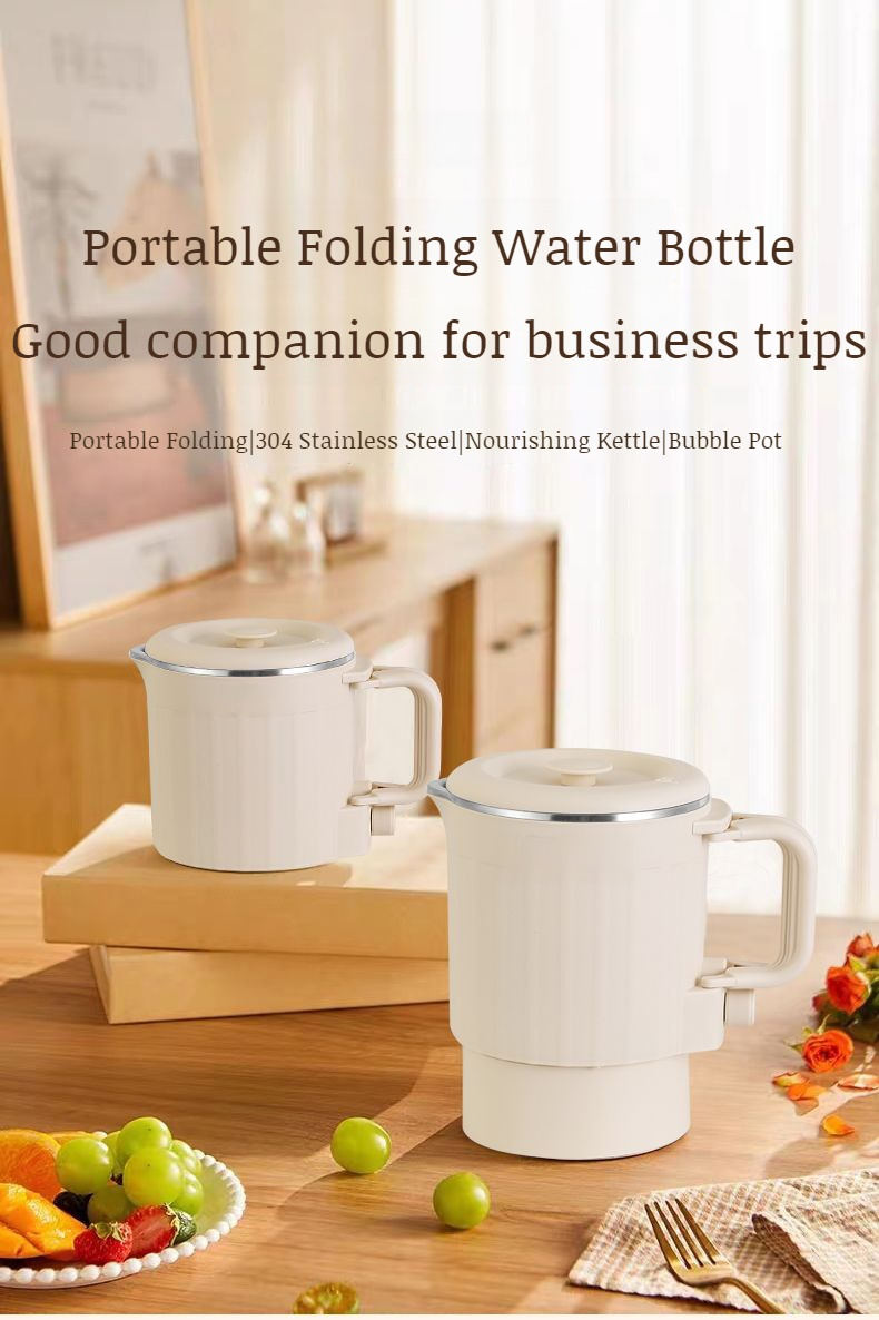 Foldable mini electric kettle for travel use