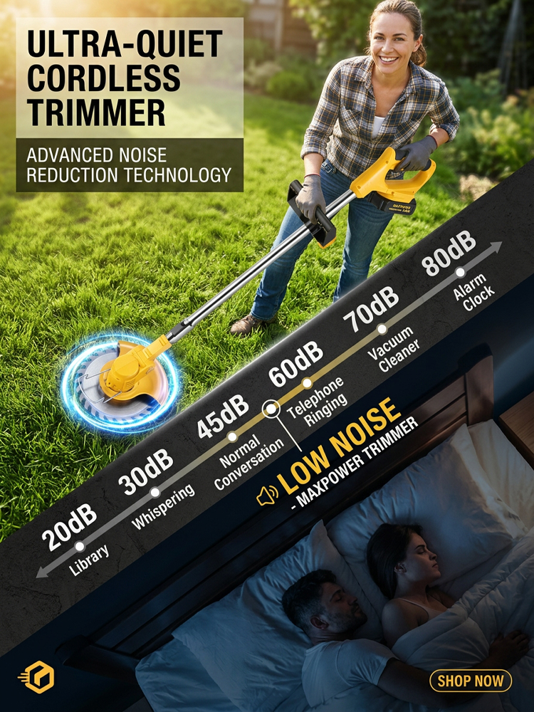 Garden Master 4-in-1 Cordless Trimmer | 48V Battery 🔋 Ultra-Lightweight ⚡ 600W Power 🌿 No Noise 🔇