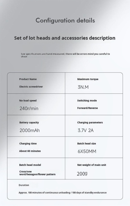 Small household rechargeable mini long range automatic electric screwdriver