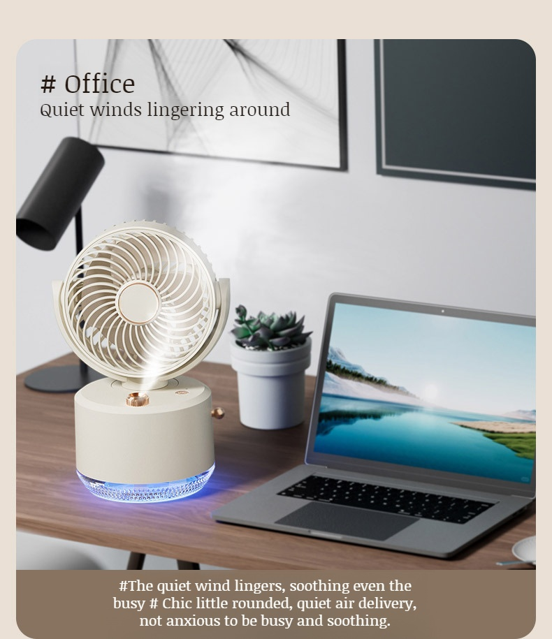 USB powered portable electric fan for home or office