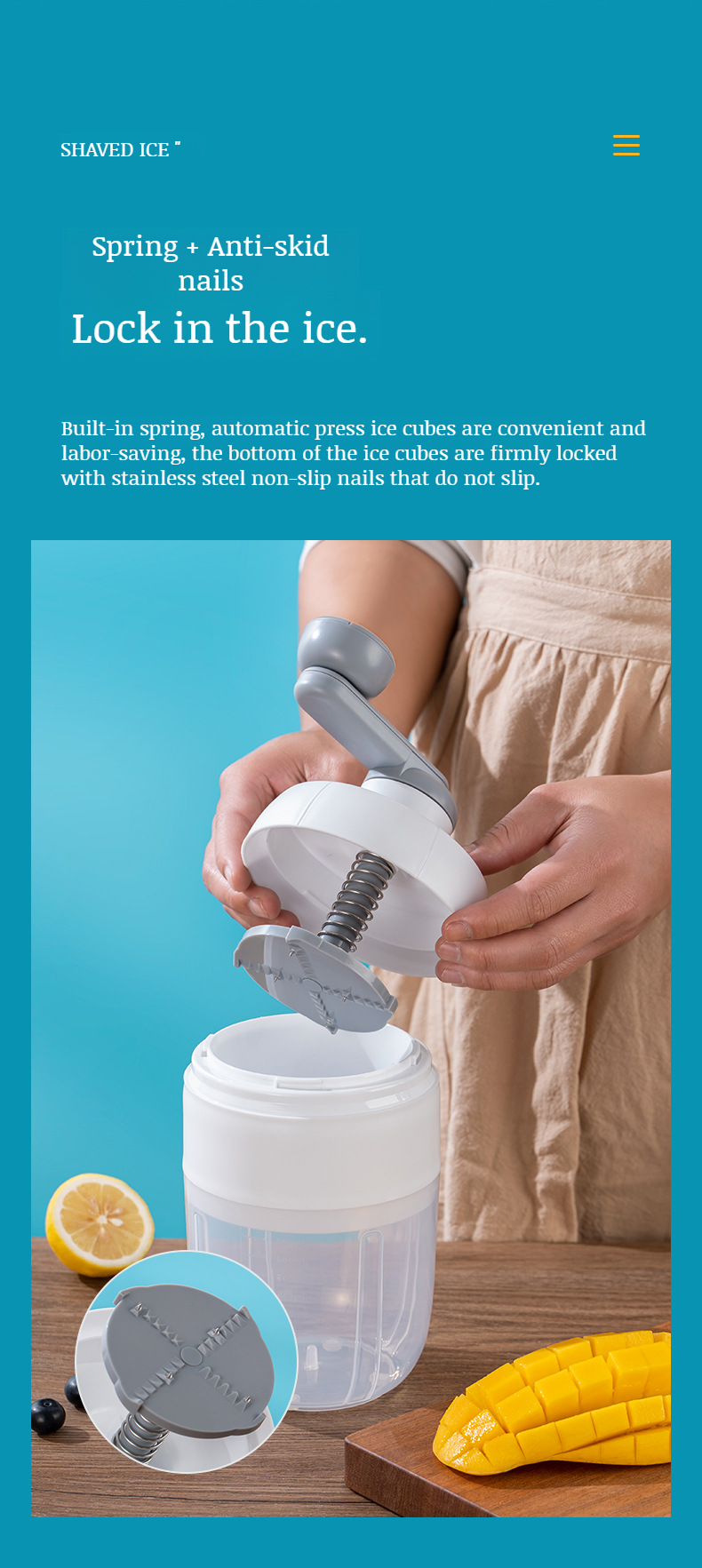 Non-slip foot pads on ice machine