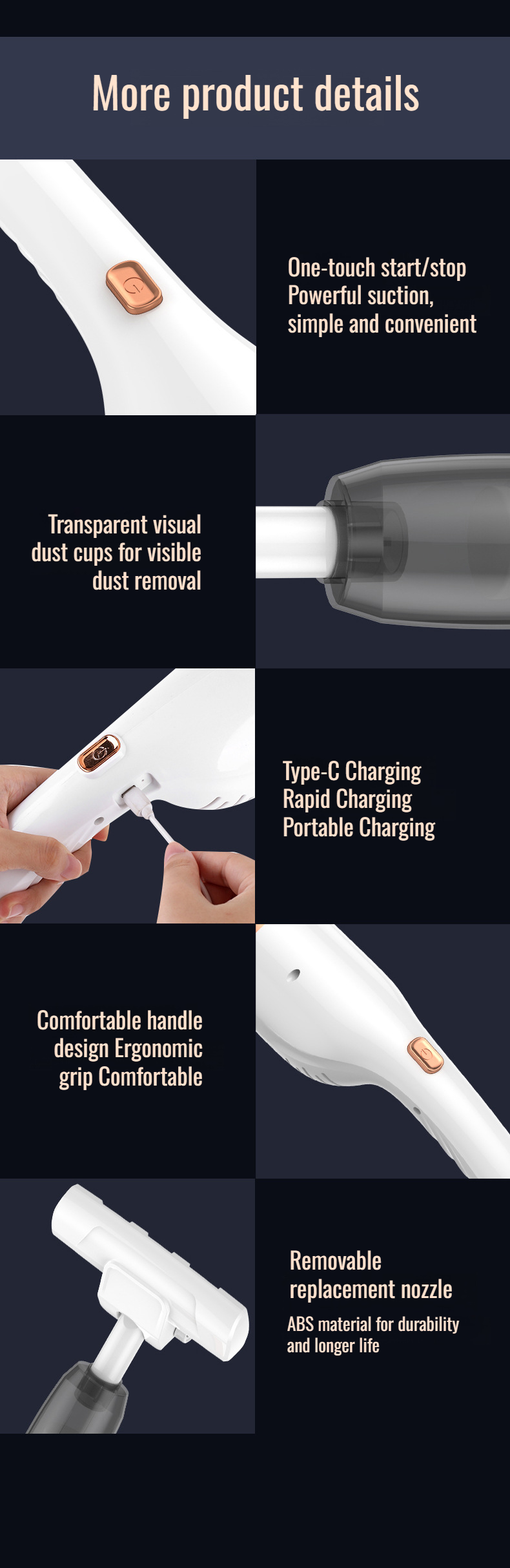 Easy to use wireless vacuum cleaner for daily cleaning