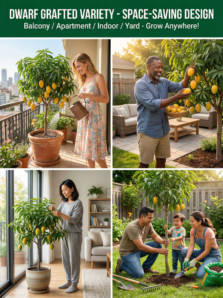 🥭 Cold Hardy Dwarf Mango Tree - 99% Survival Rate - Year 1 Harvest - Grow Anywhere in UK 🏠