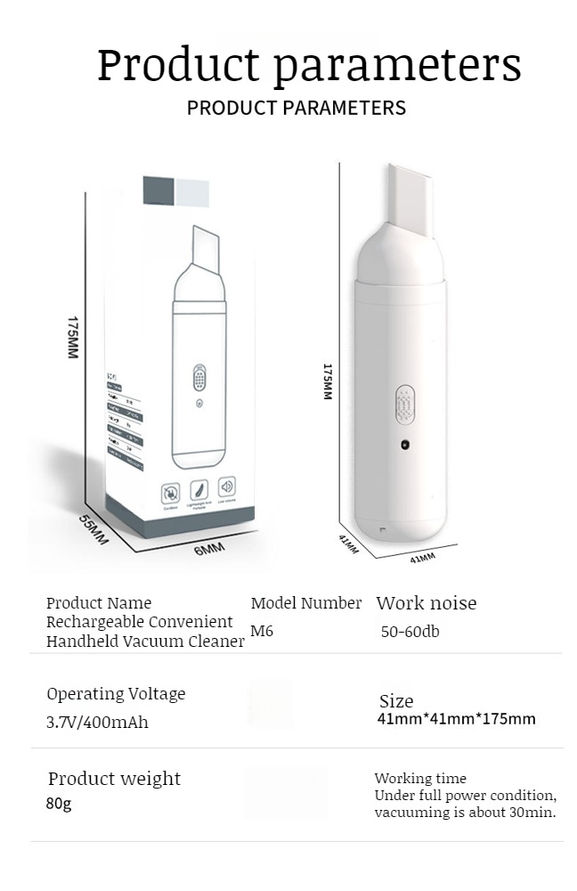 Compact car vacuum cleaner with multiple attachments
