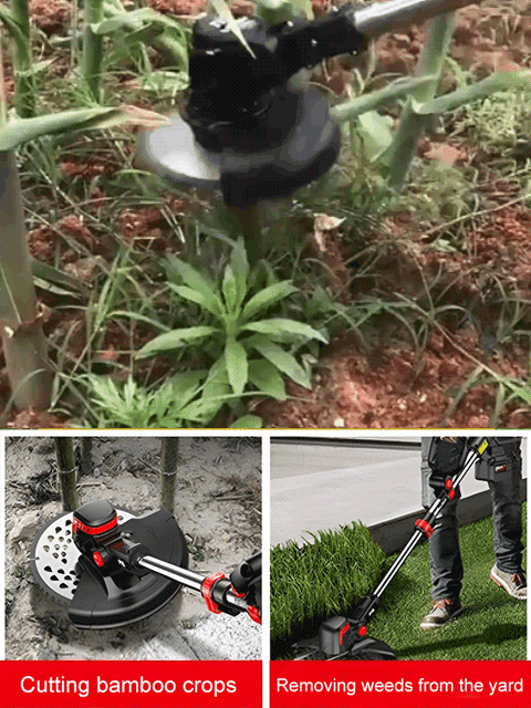 [10-Year Warranty] 1880W Ultra-Light Cordless Grass Trimmer 🌿 | Mows 200sqm in 10 Mins | Telescopic Pole No Bending | CE and TÜV Certified