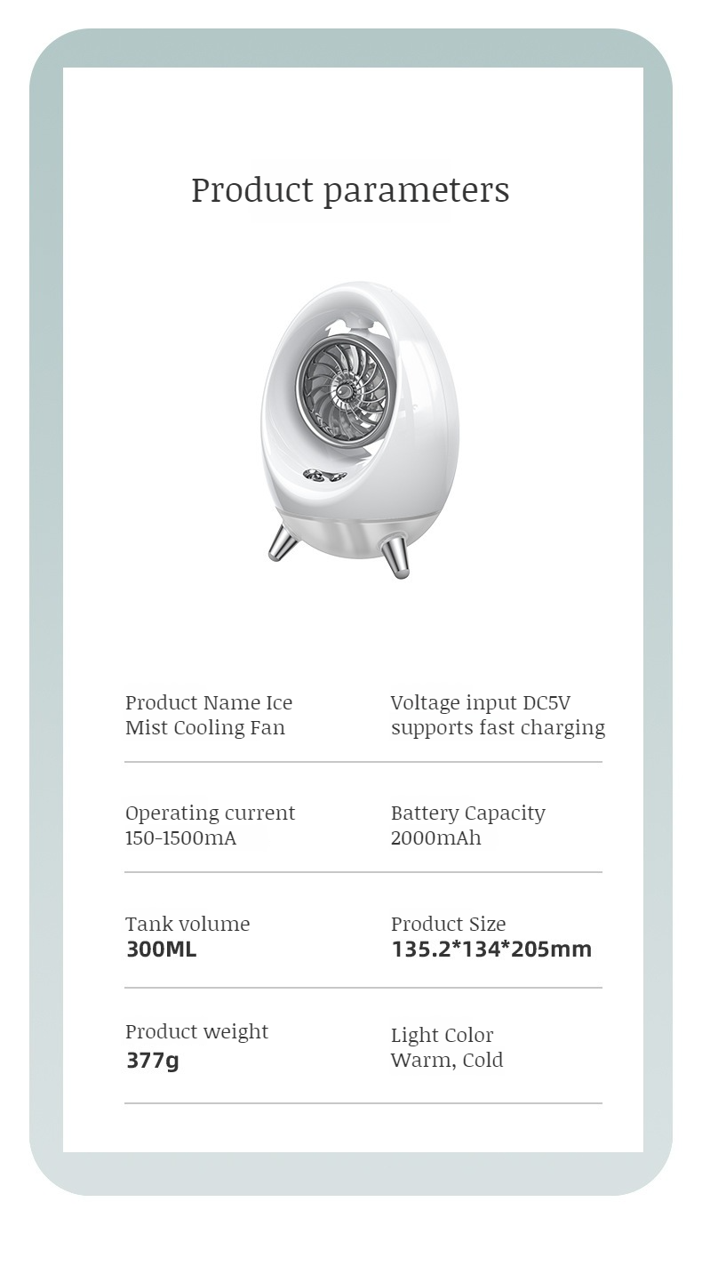 Energy-saving portable chiller fan with USB charging