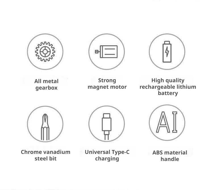 Small household cordless screwdriver set