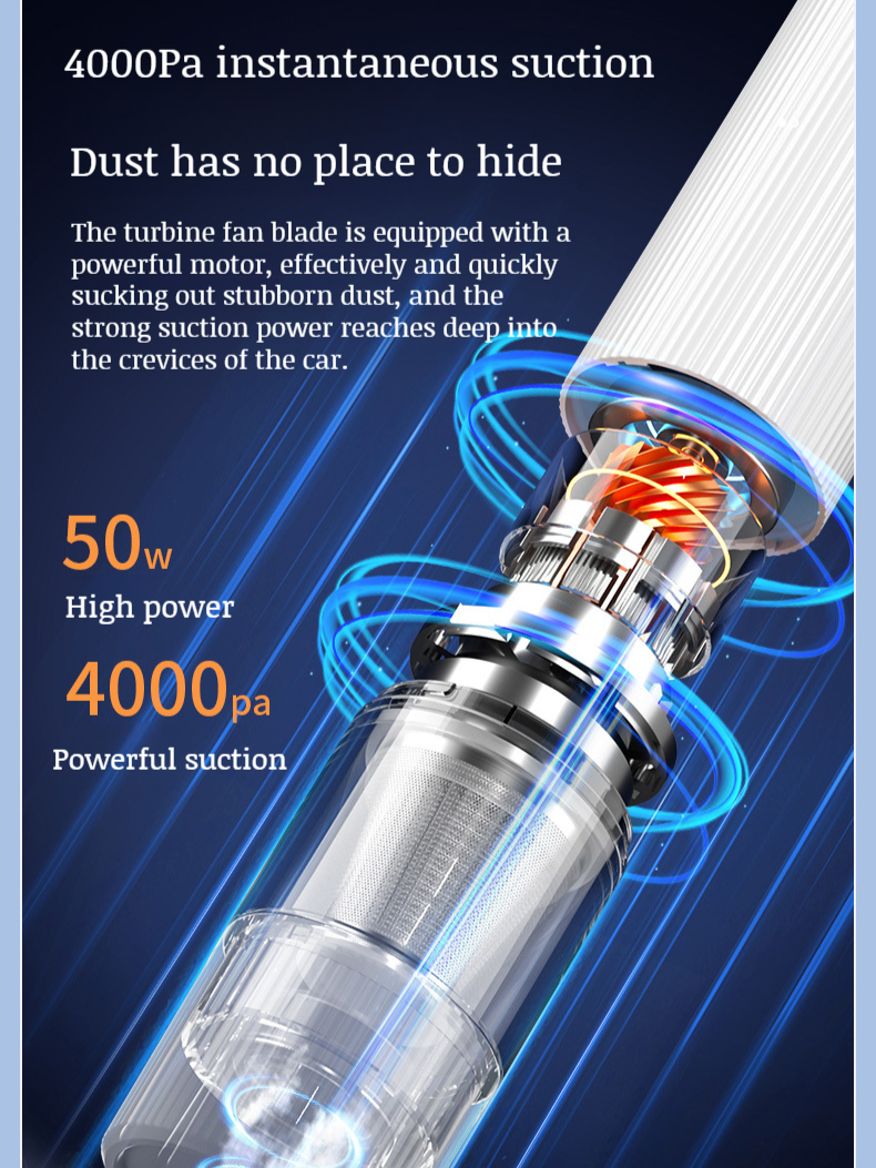 Handheld High Power Portable Car Cordless Vacuum Cleaner Wet Dry Vacuum Cleaner