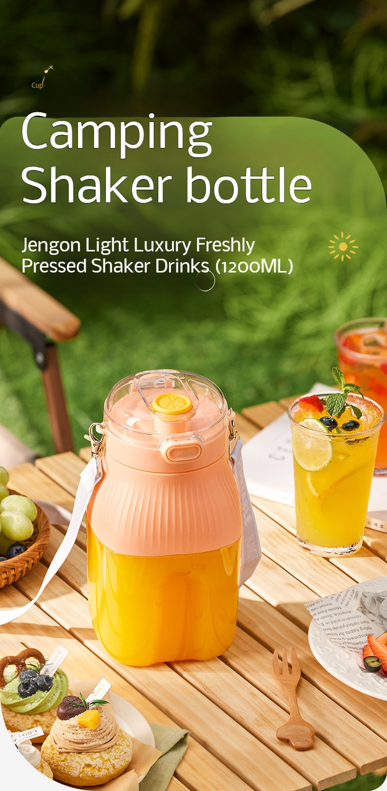 Portable Multifunctional Electric Juice Extractor Cup in use