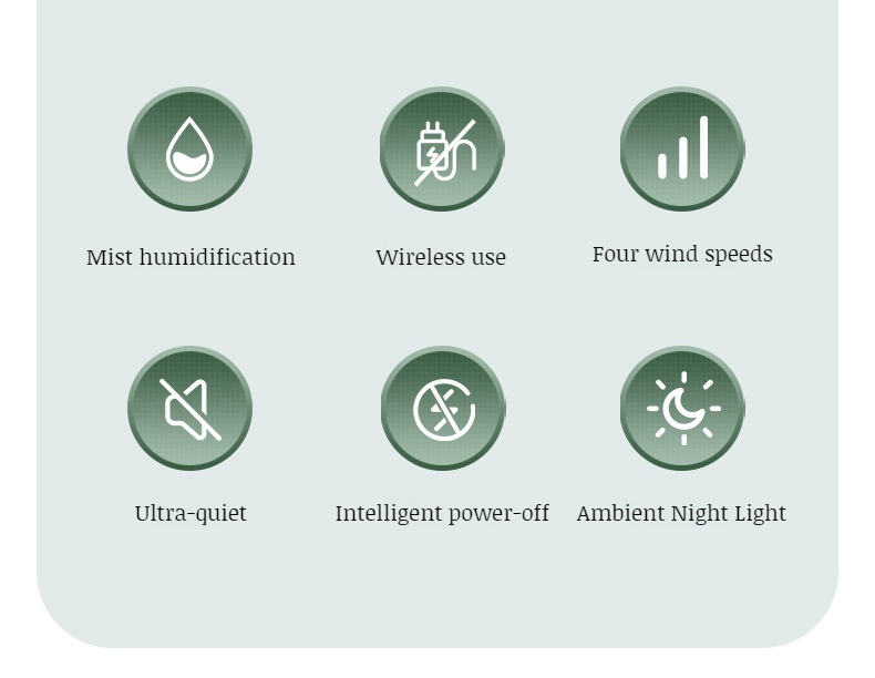 Compact USB rechargeable air cooler with dual spray nozzles
