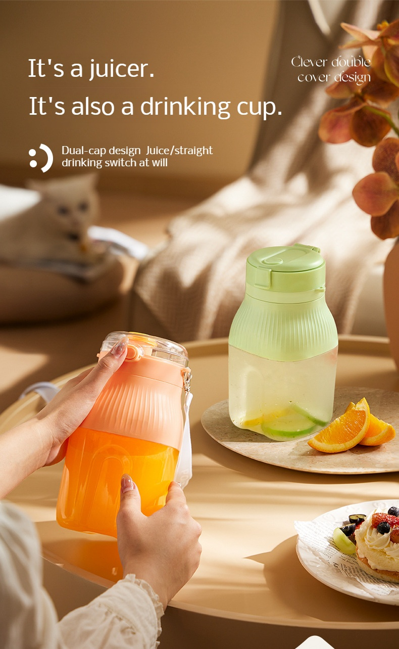 Making fresh fruit juice with electric extractor