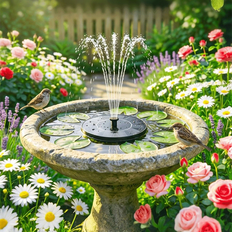 Solar Pond Fountain ☀️ No Electricity Bills 💧 Oxygen Boost 🛡️ IP68 Waterproof ✅ 10s Setup