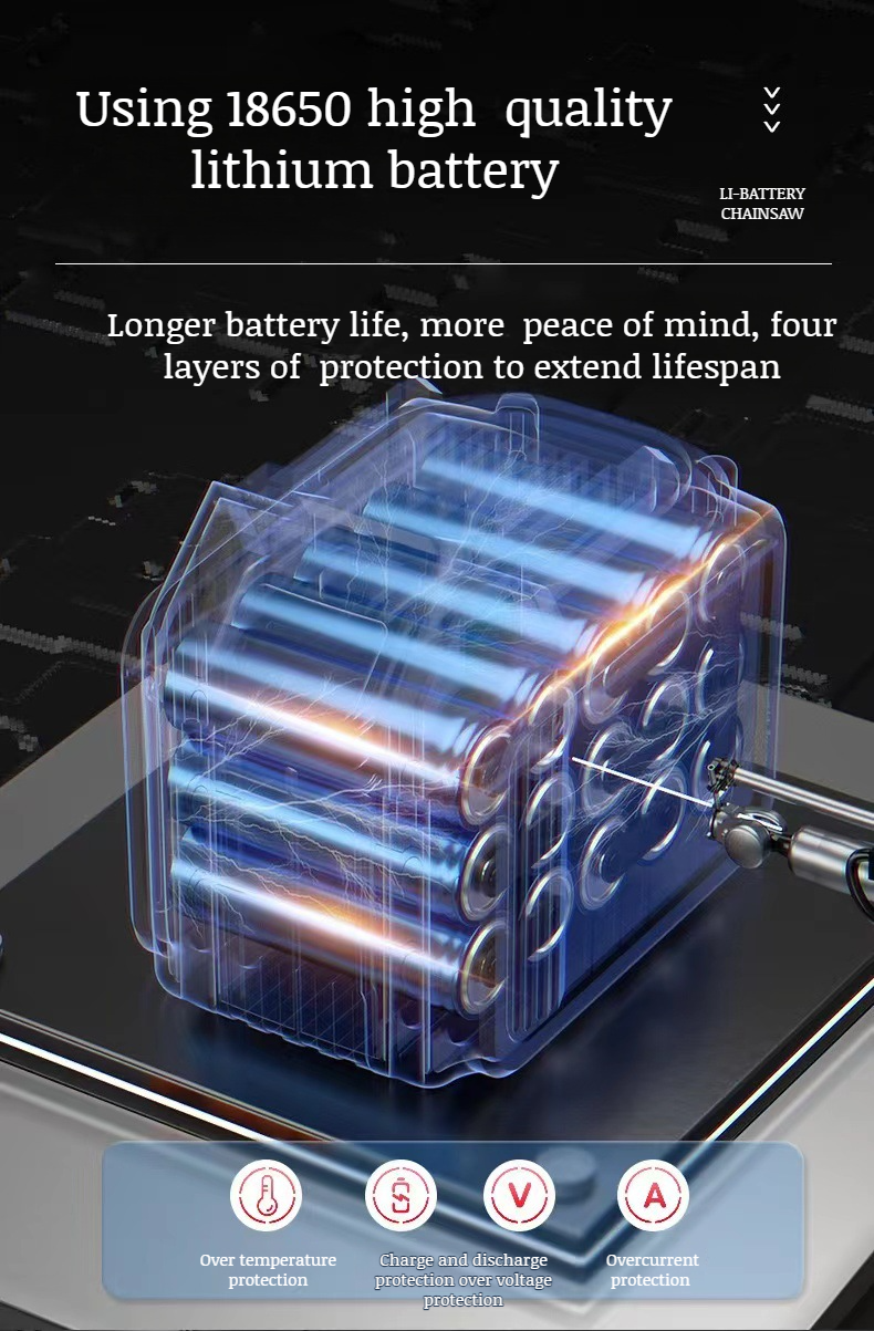 Outdoor portable lithium chaaw Rechargeable small single hand saw handheld Sharp cordless sawmill