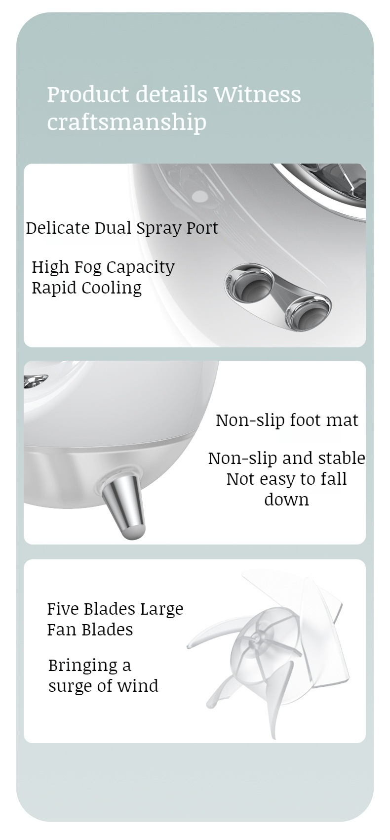 Easy-to-carry mini air conditioning fan for outdoor activities
