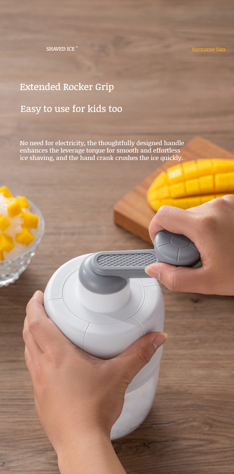 Non-spill ice box for homemade shaved ice