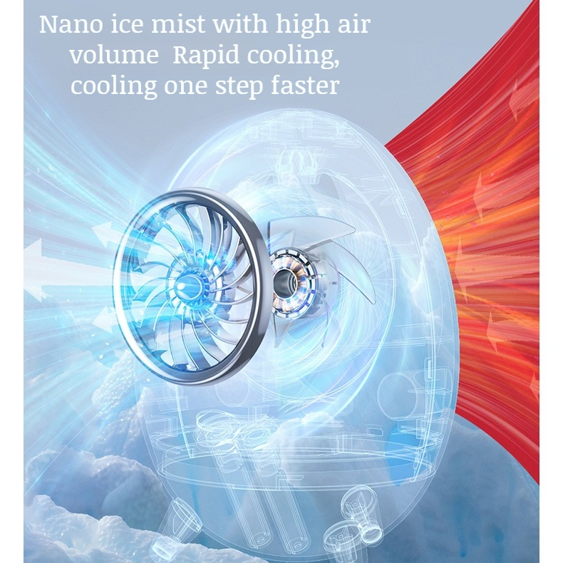 water-cooled air conditioning fan home outdoor portable small chiller usb charging dual spray fan