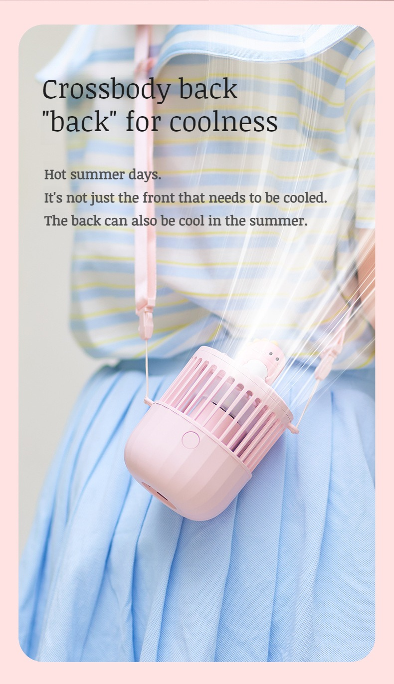 Handheld portable fan with USB charging