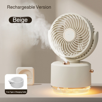 Portable rechargeable electric fan dormitory desktop mini fan long life desktop mute circulation fan