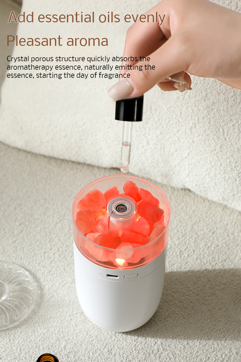 USB rechargeable car humidifier with color changing lights