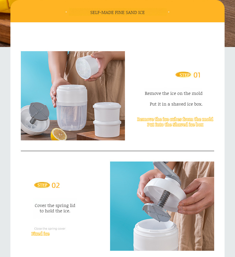 Homemade shaved ice dessert machine