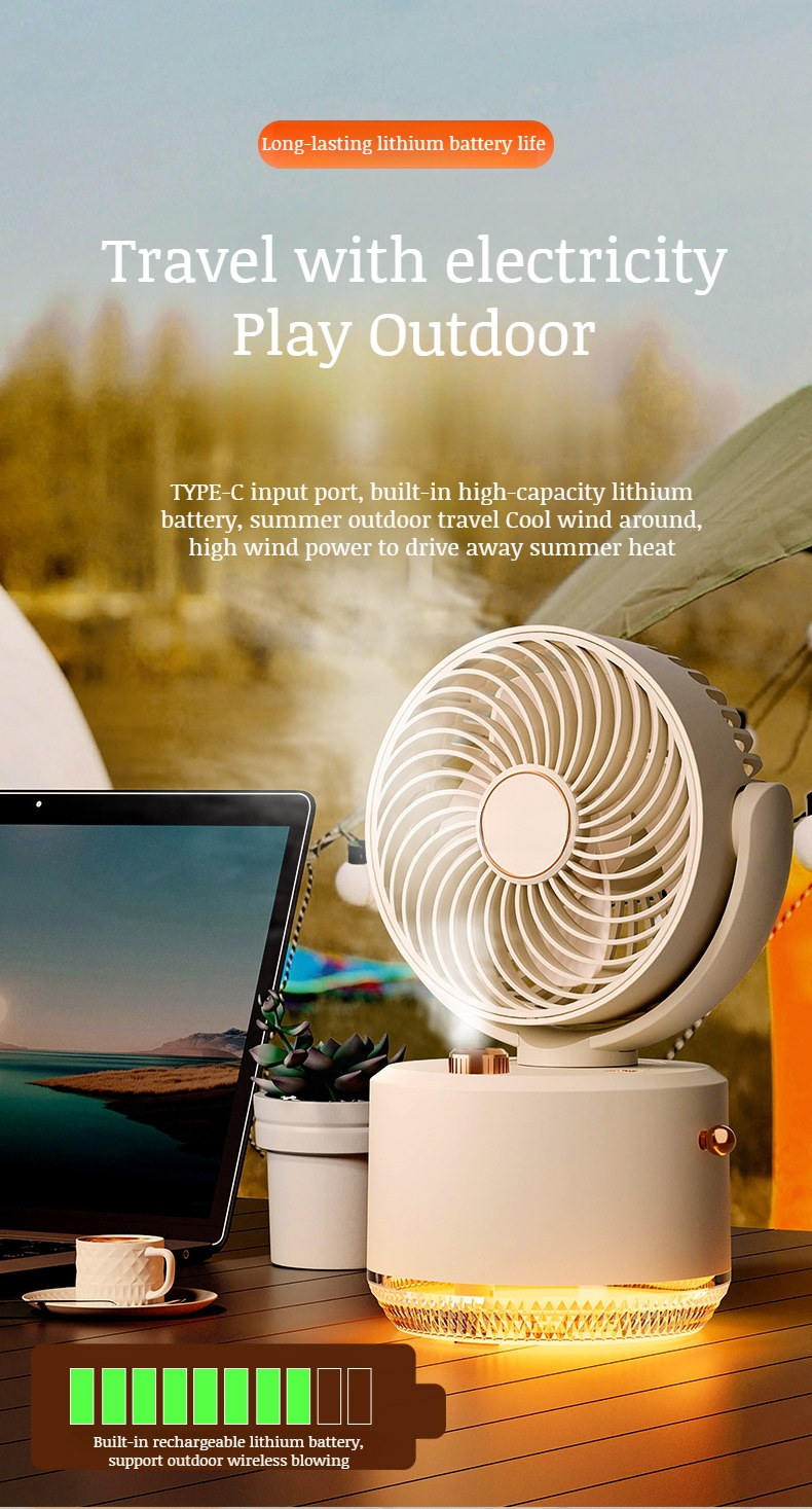 Quiet and powerful mini circulation fan