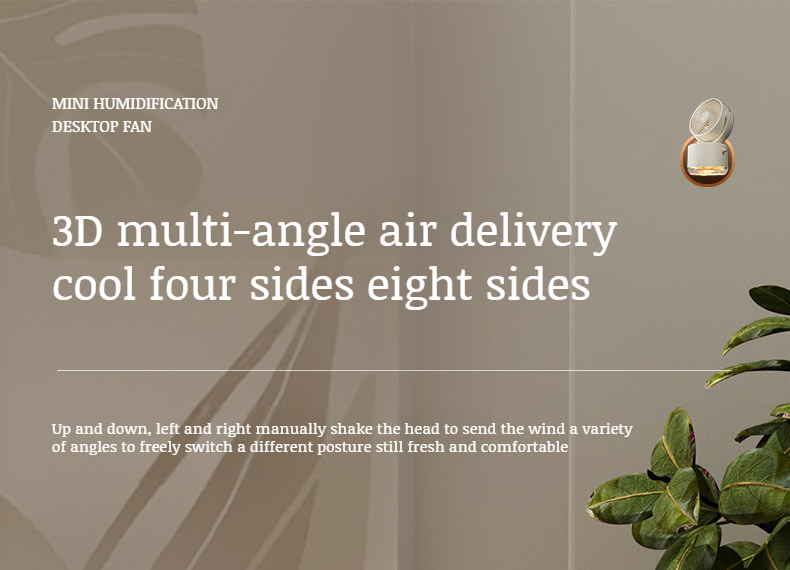 Mute operation mini fan for study or work space