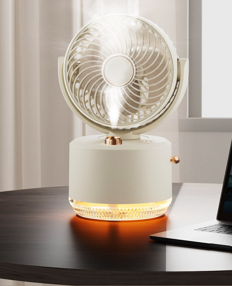 Mini desktop fan with long battery life and quiet operation