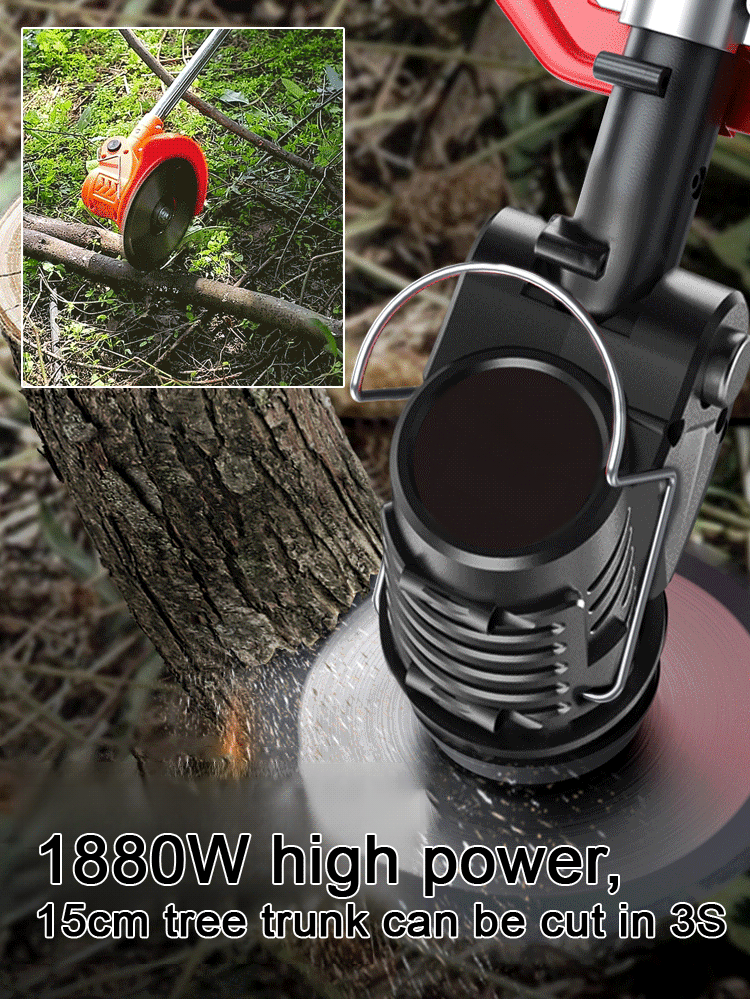 [10-Year Warranty] 1880W Ultra-Light Cordless Grass Trimmer 🌿 | Mows 200sqm in 10 Mins | Telescopic Pole No Bending | CE and TÜV Certified