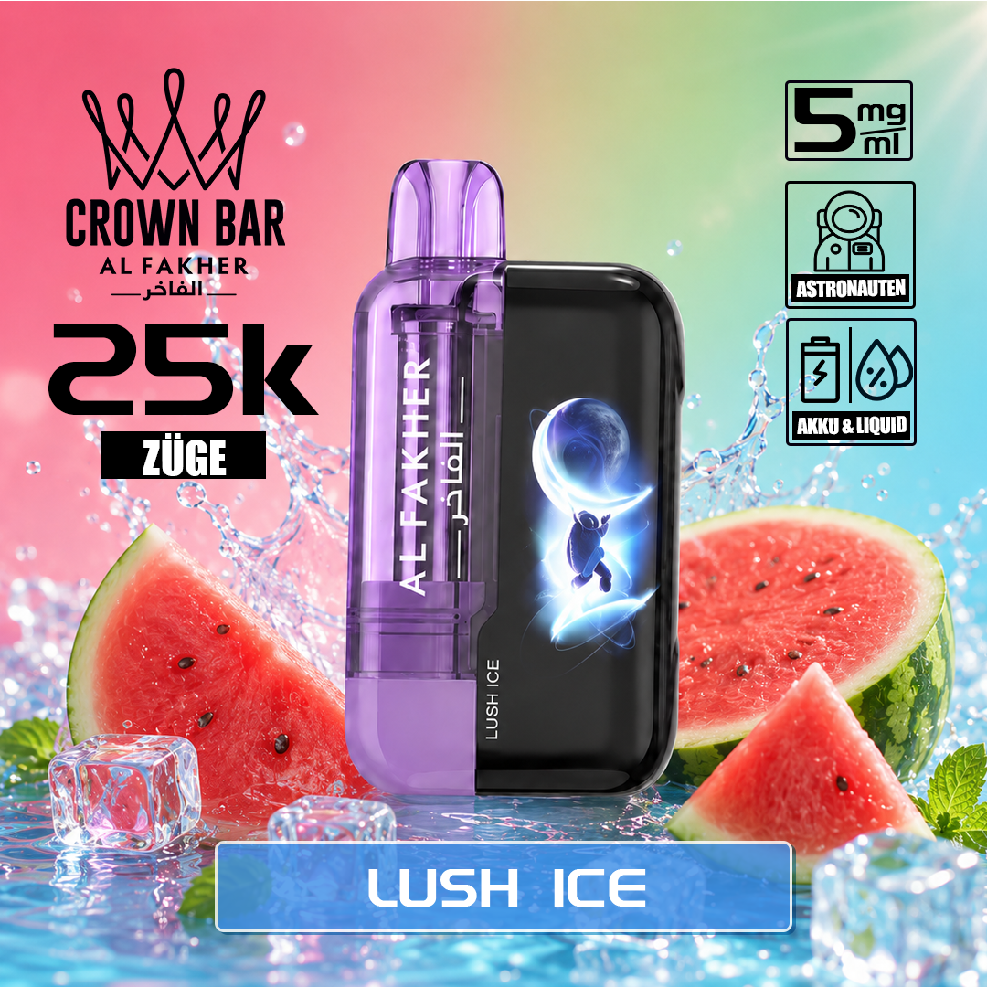 Al Fakher Crown Bar 25K Ultra Einweg-E-Zigarette mit großer Anzahl von Zügen