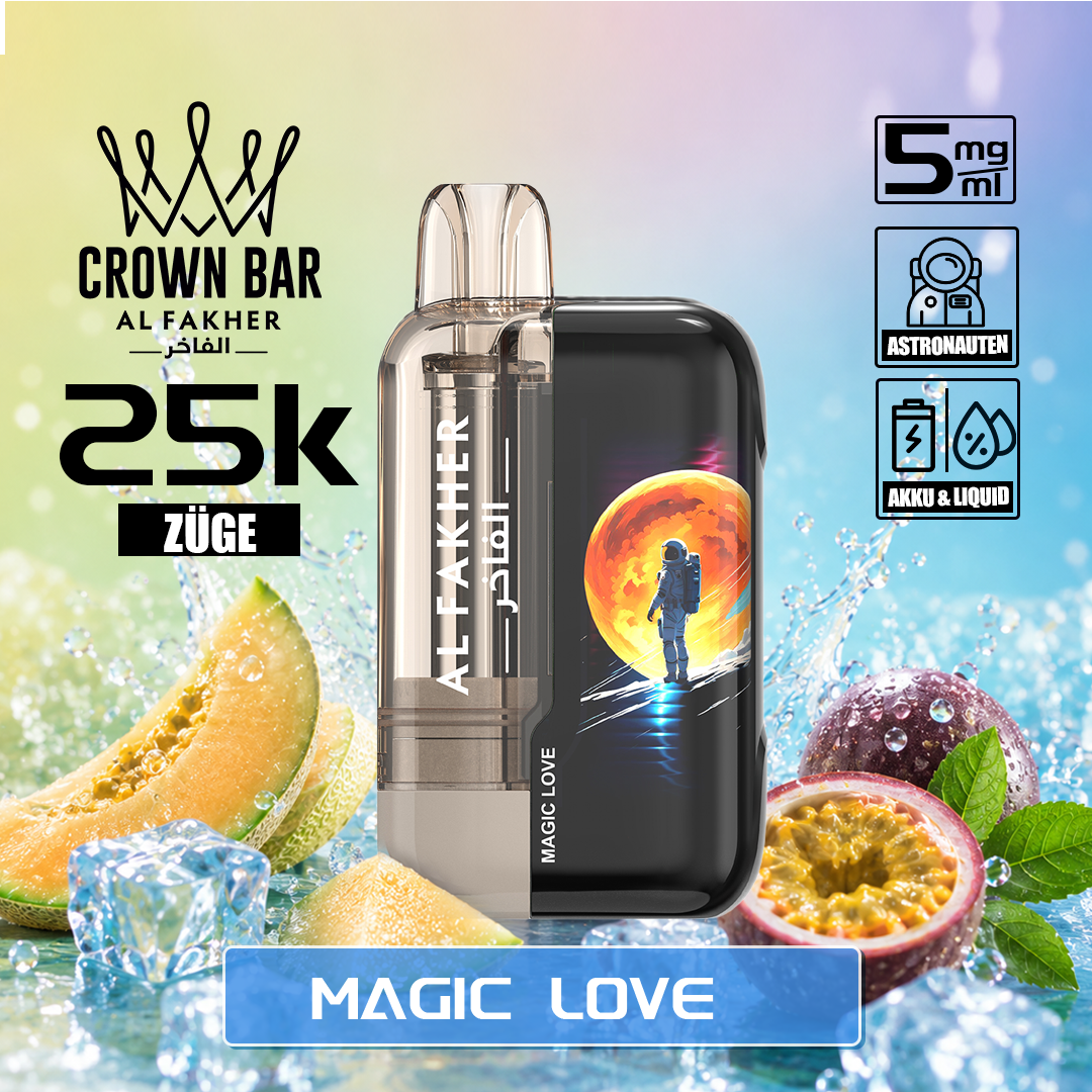 Al Fakher Crown Bar 25K Ultra Einweg-E-Zigarette mit großer Anzahl von Zügen