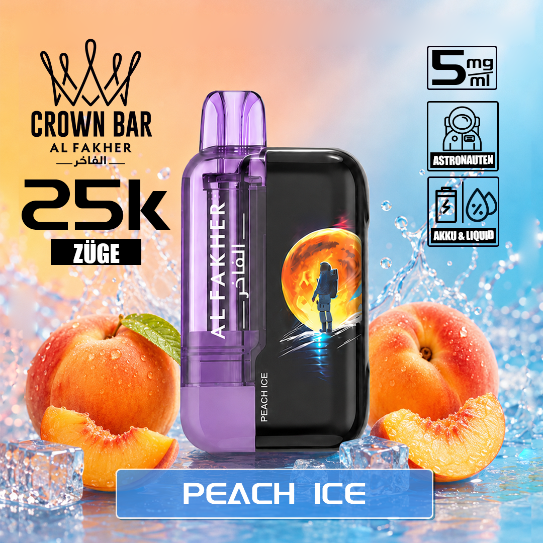 Al Fakher Crown Bar 25K Ultra Einweg-E-Zigarette mit großer Anzahl von Zügen