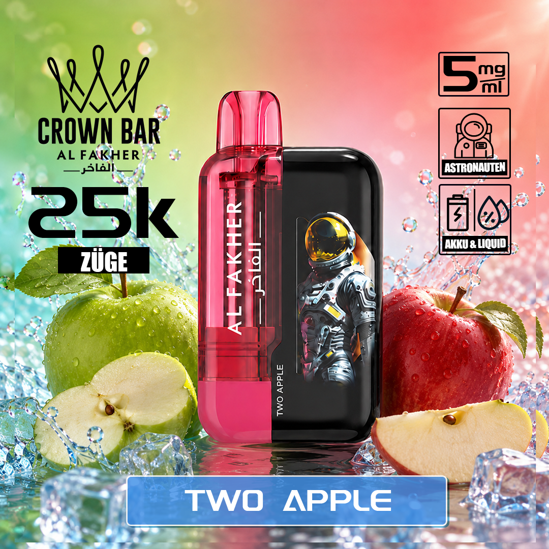 Al Fakher Crown Bar 25K Ultra Einweg-E-Zigarette mit großer Anzahl von Zügen