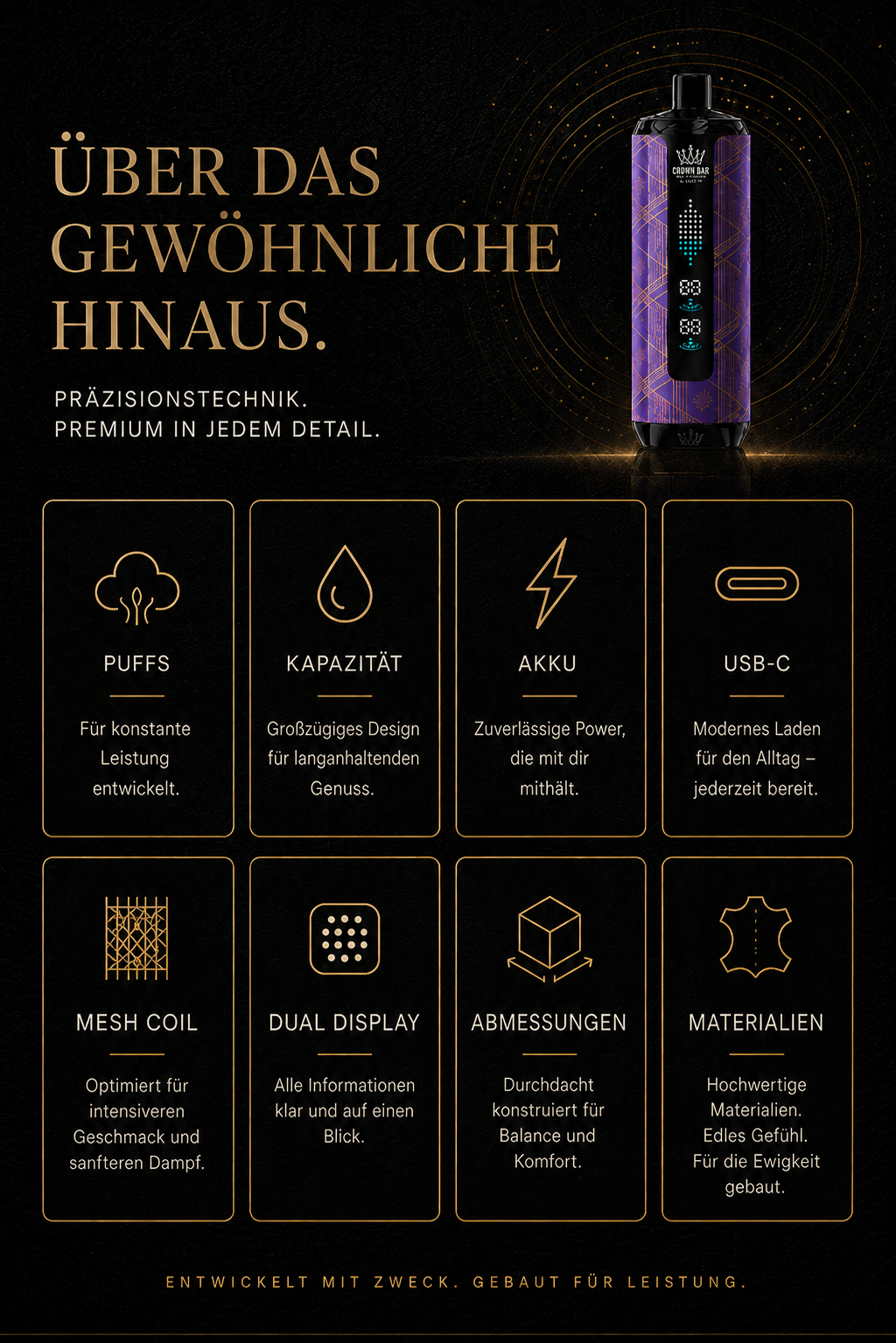 Al Fakher Crown Bar 40K in verschiedenen Geschmacksrichtungen
