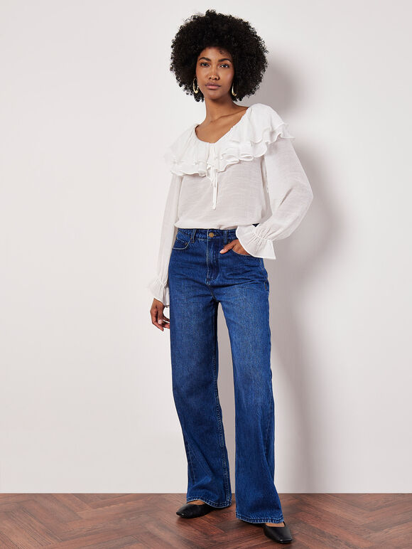 Ruffle Collar Blouse