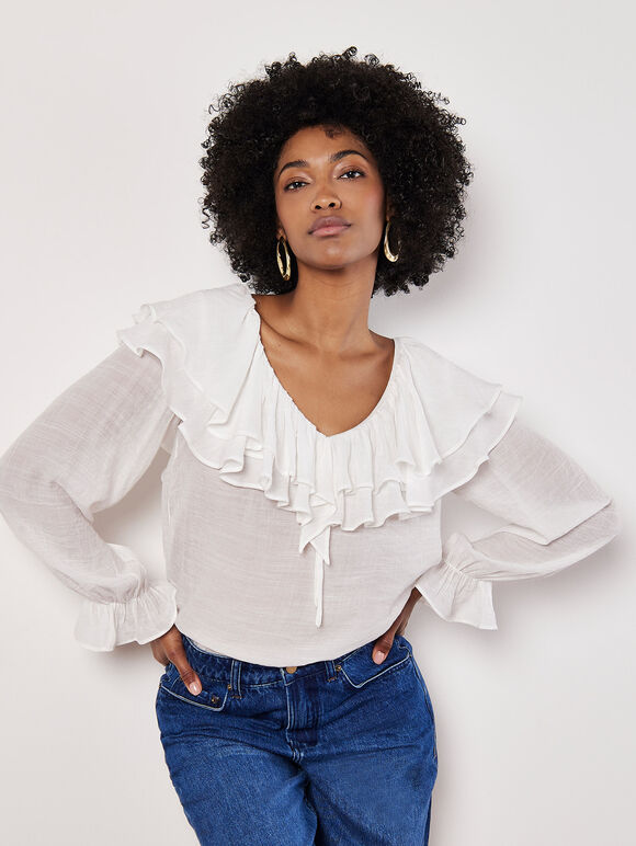Ruffle Collar Blouse