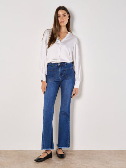 Balloon Sleeve Satin Blouse