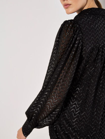 Jacquard Chevron Shimmer Shirt