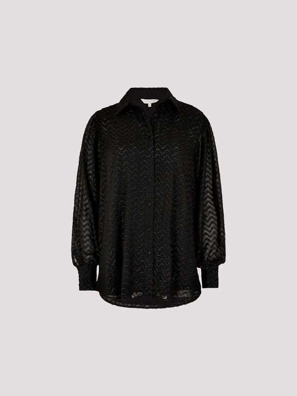 Jacquard Chevron Shimmer Shirt