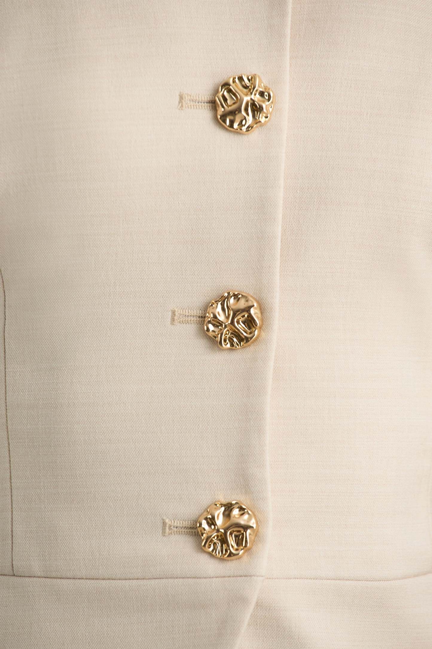 Nude Halter-Neck Tailored Top