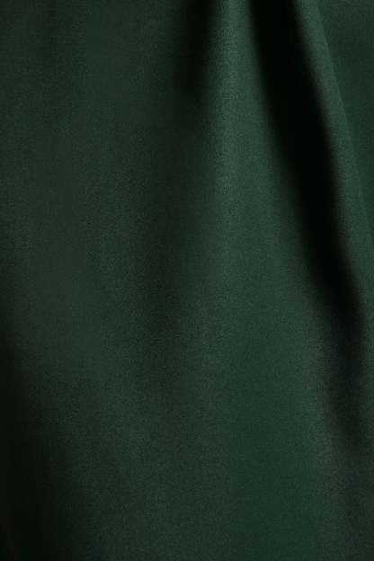 Dark Green Slashed-Neck Maxi Dress With Open-Back And Embellished Detail