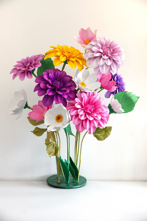 Rainbow Paper Bouquet Set