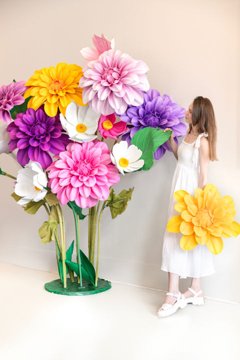 Rainbow Paper Bouquet Set