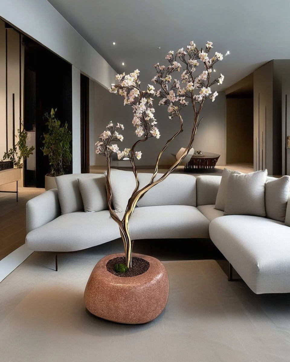 Artificial Flower Curved Tree Manzanita Royal Pink