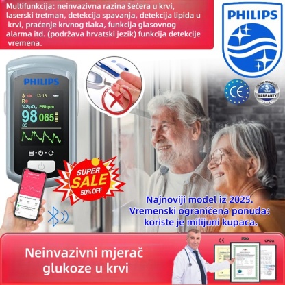 Philips 2025 neinvazivni laserski mjerač glukoze u krvi, nema potrebe za vađenjem krvi