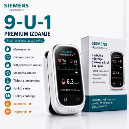 🩸 Siemens™ 11-u-1 mjerač glukoze u krvi bez igle Bez uboda • Bez test traka • Rezultati za samo 5 sekundi