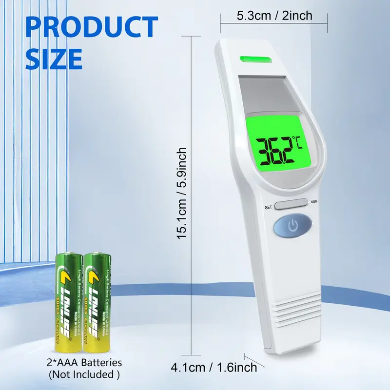 1   home infrared thermometer adult   ear thermometer digital thermometer fever thermometer measuring forehead temperature accurate temperature measurement fever reminder batteries not included details 6