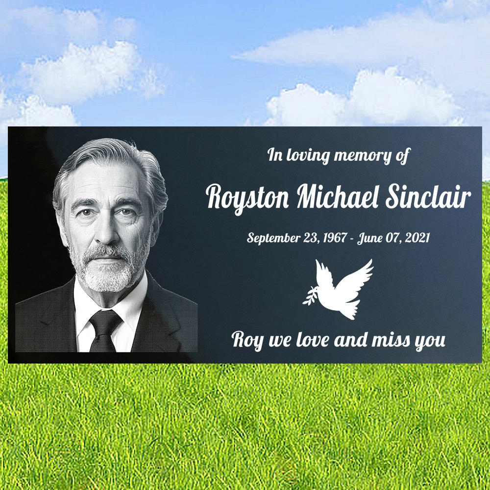 Custom Engraved Black Granite Headstones With waterproof coating